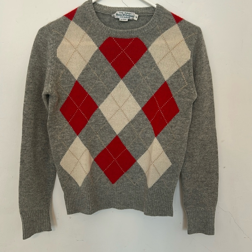 100% Cashmere Argle Grey Sweater